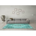 thumbnail image 3 of Ahgly Company Indoor Rectangle Persian Light Blue Traditional Area Rugs, 5' x 7', 3 of 4