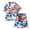 Sky Blue, variant on Summer Outfits for Toddler Boys Casual Beach Short Sleeve Shirt Shorts Two Piece Set Size 3-4T ,Blue