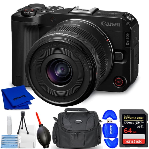 Canon EOS R50 V Mirrorless Camera with 14-30mm f/4-6.3 IS STM PZ Lens International Model - Bundle