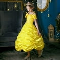 thumbnail image 3 of 【Uhome】Princess Costume Dresses for Girls Costumes Halloween Cosplay Birthday Outfit Yellow, 3 of 7