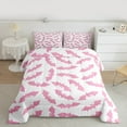thumbnail image 2 of Manfei Boys Spooky Halloween Full Size Comforter Sets,Flying Animal Bats Bedding Comforter Set,Pink White Bedding Sets For Teens,Ultra Soft Home Decor Reversible,3 Pieces, 2 of 8