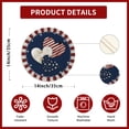 thumbnail image 4 of MIZHONA 4th of July Patriotic Round Placemats Set of 6 American Flag Memorial Day Table Place Mats four of july decorations 14 inch, 4 of 5