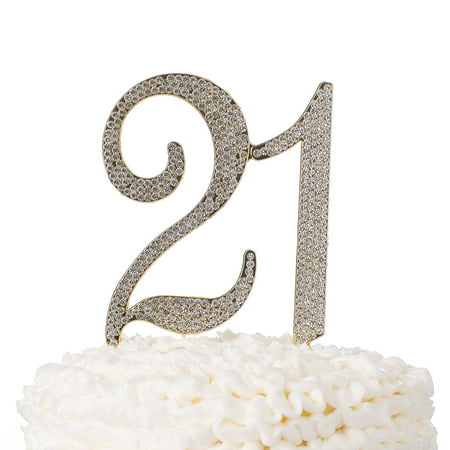 21 Cake Topper for 21st Birthday Party Supplies and Decoration Ideas