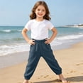 thumbnail image 4 of Bixock Boys High Waist Sweatpants with Side Pockets Kids Solid Color Loose Casual Joggers Comfortable Workout Activewear Boys Clothings Size 2-3Years, 4 of 6