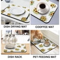 thumbnail image 4 of Washable Rubber Sunflower Cute Floral Dish Drying Mats for Kitchen Counter Home Large Coffee Bar Pad Accessories and Decor for Utensils Stemware 19.5''x12'', 4 of 7