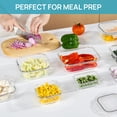 thumbnail image 6 of 7pcs Glass Storage Container Set with Lids, Sindcom Meal Prep Containers, Airtight Bento Boxes, Gray, 6 of 7