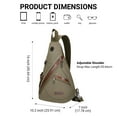 thumbnail image 6 of WITZMAN Canvas Sling Bag for Men Women Convertible Sling Backpack Crossbody Vintage Chest Bag Travel Casual Daypack(A8003 Army Green), 6 of 9