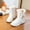 White, variant on LvhaoGJOB Girls' Faux Fur Lined Snow Boots with Non-Slip Sole and Warm & Cozy