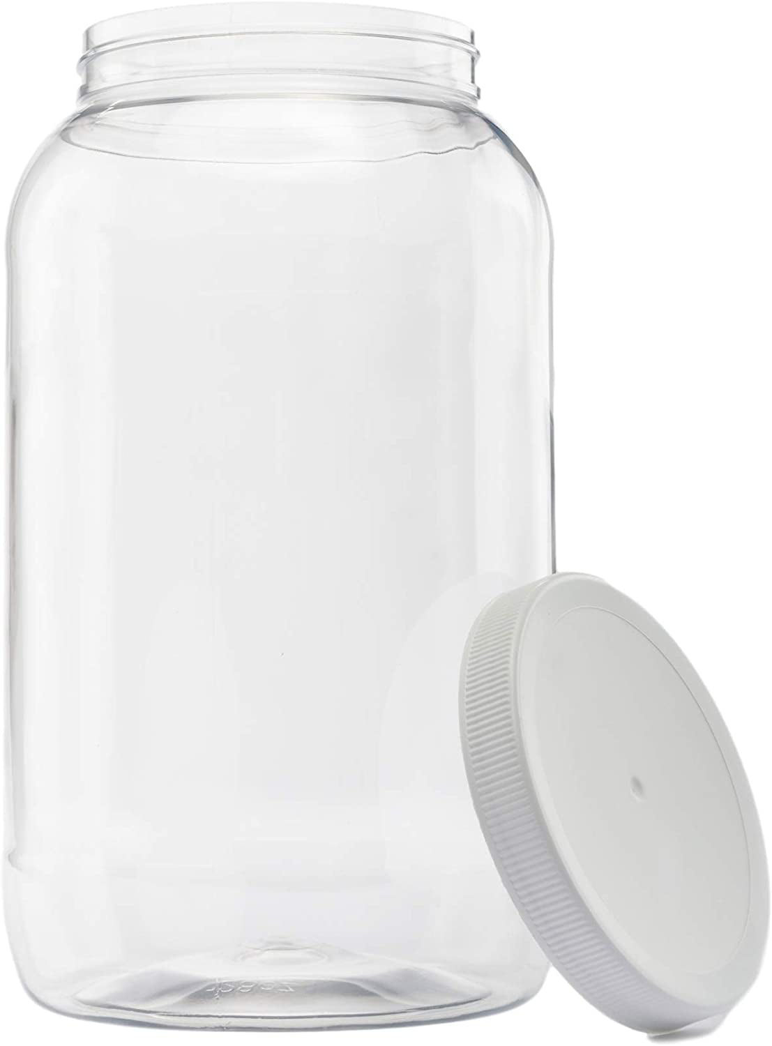 1 Gal Glass Jar With Lid Wide Mouth Airtight Plastic Pour Spout Lids  Bulk-Dr