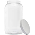 thumbnail image 3 of 1 Gallon Plastic Jar 2 Pack Wide Mouth, Clear, with Lined Fresh Seal Lid, Shatter-Proof Container Storage PET 1 BPA Free 4 Quart 128 oz …, 3 of 6