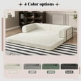 thumbnail image 5 of Convertible Sofa Couch Sleeper Sofa Bed w/Corduroy Fabric, 78.5'' Foldable Upholstered Compressed Floor Couch for Living Room, Apartment No Assembly Required (Beige), 5 of 7