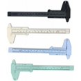 thumbnail image 1 of Juego de 4 calibradores Vernier de plástico, verde, azul, blanco y negro, 6"/150 mm, minimedidor de varilla de metal,, 1 of 5