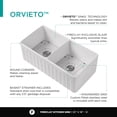 thumbnail image 6 of Double Bowl Kitchen Sink - 33 Inch Fireclay Deep Apron Front Kitchen Sink - Premium Double Bowl Sinks for Home, Farmhouse (Grid & Strainer Included), 6 of 12