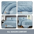 thumbnail image 3 of Swift Home 3PC Reversible Diamond Stitch Soft Quilt & Sham Set, Light Blue, King/Cal King, 3 of 6
