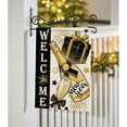 thumbnail image 5 of Welcome New Year 2025 Decorative Garden Flag, Celebration Gift Fireworks Black Gold Yard Outside Decorations, Golden Stars Winter Holiday Party Outdoor Small Home Decor Double Sided 12.5x18, 5 of 6