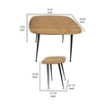 thumbnail image 5 of Xoy 22 Inch Plant Stand Tables Set of 2 - Rectangular - Round Edges - Brown, 5 of 5