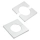 thumbnail image 1 of Uxcell 2-Pack Brida Dividida de Pared, Cubierta Autoadhesiva Cuadrada de ABS para Tubo de 51mm/2.01in [Plateado, 7mm/0.28in H], 1 of 6