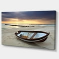 thumbnail image 2 of Boat on Beautiful Sunrise Seashore - Large Beach Canvas Wall Art, 2 of 4