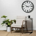 thumbnail image 6 of Mercana Derby 24" Round Oversize Black and White Metal Modern Wall Clock, 6 of 6