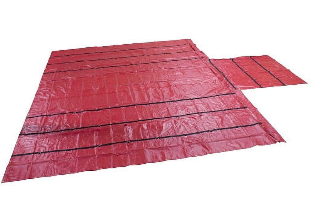 Super Light 14 Oz Lumber Tarp – 24x18 Feet, 8-Foot Drop With Flap, Black, D-Rings 4 thumbnail image
