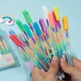 thumbnail image 4 of Rainbow Gel Pens, 6Pcs Glitter Mixing Colors Pens Colorful Rainbow Pen Decorative Pen Stationery Supplies for Adults Coloring Books Drawing Crafts Scrapbooks Bullet Journaling, 4 of 6