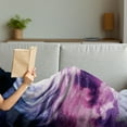 thumbnail image 3 of Universe Soft Flannel Fleece Throw Blanket, Cosmic Round Swirling Space Clouds Colorful Celestial Mystic, Cozy Plush for Indoor and Outdoor Use, 70" x 90", Dark Magenta Multicolor, by Ambesonne, 3 of 5