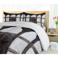 thumbnail image 5 of Ambesonne Rustic Duvet Cover Sets, Grunge Farmhouse Door, 2-Queen, Charcoal White, 5 of 7