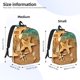 thumbnail image 2 of Disketp Starfish And Seashell 1 print Canvas Backpack Lightweight Travel Daypack Student Rucksack Laptop Backpack-Medium, 2 of 5