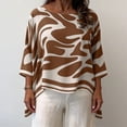 thumbnail image 4 of QUNYINEY Plus Size Womens Shirts 3/4 Sleeve Gradient Summer Tunic Tops Relaxed Fit Crew Neck Pullover Casual Trendy Tops for Women 2026, 4 of 7