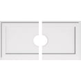 thumbnail image 2 of Ekena Millwork CMP28X14RE2-04000 4 in. ID x 9.75 in. Rectangle Architectural Grade Médaillon de Plafond Contemporain PVC - 2 Pièces, 2 of 3