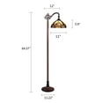 thumbnail image 6 of RADIANCE Goods Tiffany-Style Dark Bronze 1-Light Victorian Reading Floor Lamp 11" Shade, 6 of 6