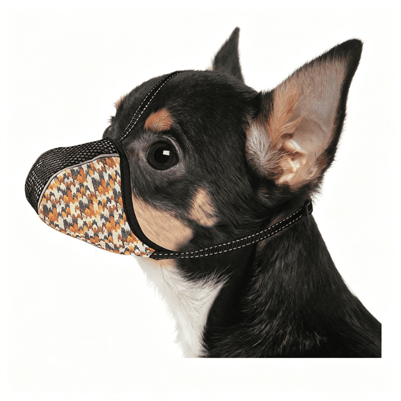 GASTROPOD Dog Muzzle for Extra Small Dogs Anti&Prevent Biting Chewing Barking Soft Air Mesh Muzzles Reflective Ajustable Full Coverage Dog Mouth Guard Cover for Grooming Scavenging Orange Xs