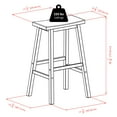 thumbnail image 2 of Winsome Kingsgate 3-Pc Pub Set, High Table & 2 Saddle Seat Bar Stools, Walnut Finish, 2 of 2
