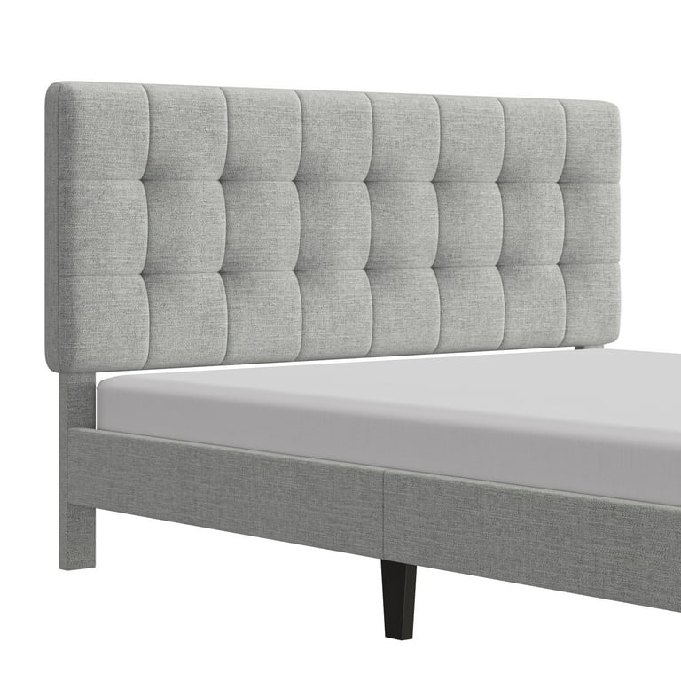 Free Shipping! Mainstays Light Gray Upholstered Queen