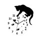 thumbnail image 3 of Reloj colgante silencioso, reloj de pared analógico con forma de gato, sin tictac, para aulas y granjas. con peces, 3 of 9
