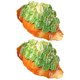 thumbnail image 1 of KAKOWELY 2 croissants artificiales, pan de imitación, modelo de pan de poliuretano, accesorio para fotografía., 1 of 5
