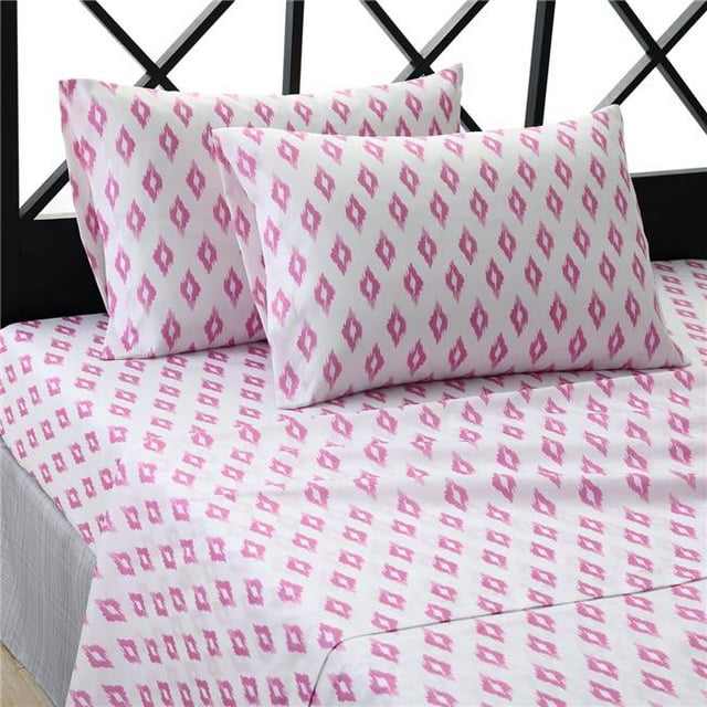 Ellison First Asia 17081703SS-MUL-ECO Ryder Ultra Soft Sheet Set, Pink - Queen Size, 4 Piece