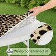 thumbnail image 5 of Brown and Black Leopard Print Round Fitted Tablecloth with Elastic Edge,Dining Table Cover Waterproof,Outdoor Round Tablecloth for Camping,Dining,Indoor and Outdoor, 5 of 7