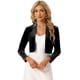 thumbnail image 1 of Bolero de Terciopelo para Mujer Allegra K Chaqueta Bolero Corto Negro XS, 1 of 6