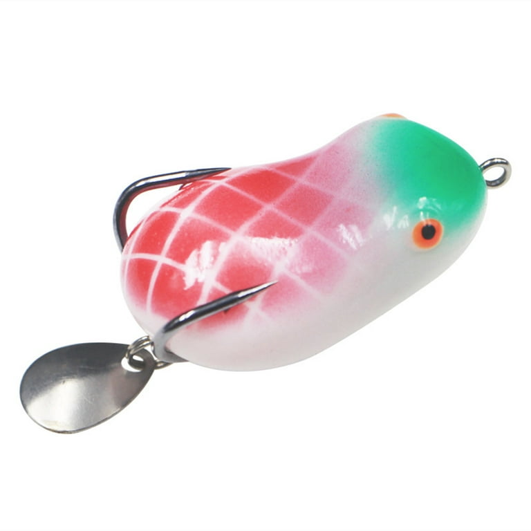 CXDa 13.2g 5cm Frog Lure Smooth Surface Eye-Catching Colorful Frog Floating  Weedless Toad Soft Lure for Outdoor 