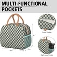 thumbnail image 6 of Reusable Plaid Lnsulated Lunch Bag for Women & Men-Leakproof Water-Resistant Cooler Tote,Large Capacity(10.6x8.7x6.3in)for Work,Office,Travel,Picnic,Beach., 6 of 7