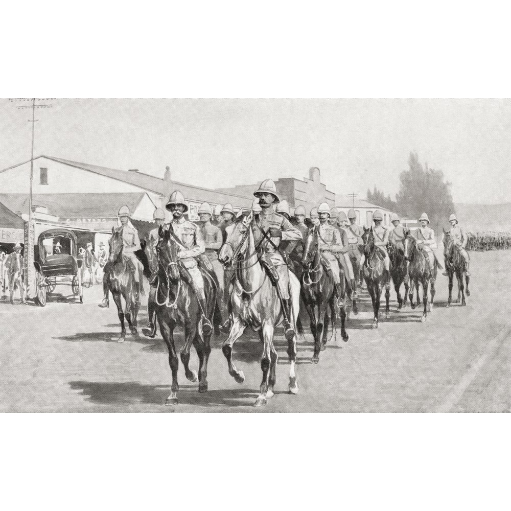 Lord Roberts Lord Kitchener and staff riding into Pretoria South