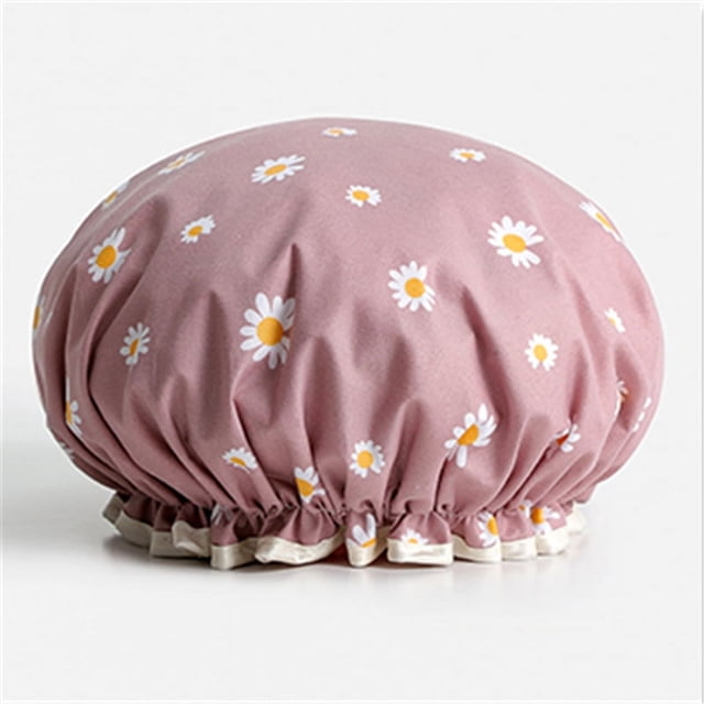 Bonnet de Douche, Grands Bonnets de Douche pour Femmes Cheveux Longs, Bonnet de Douche Réutilisable à Double Couche Imperméable pour Cheveux et Bain$Capuchon de Douche, Bonnets de Douche pour Femmes