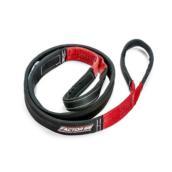 Factor 55 Tow Strap 00077 Tree Saver; 8 Foot X 3 Inch; Black And Orange; Polyester Webbing Material