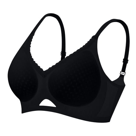 Levmjia Women Solid Color Lace Push Up Bra Wireless Comfort Bra Seamless No Underwire Breathable Bras For Everyday Wear Daily Comfort Support