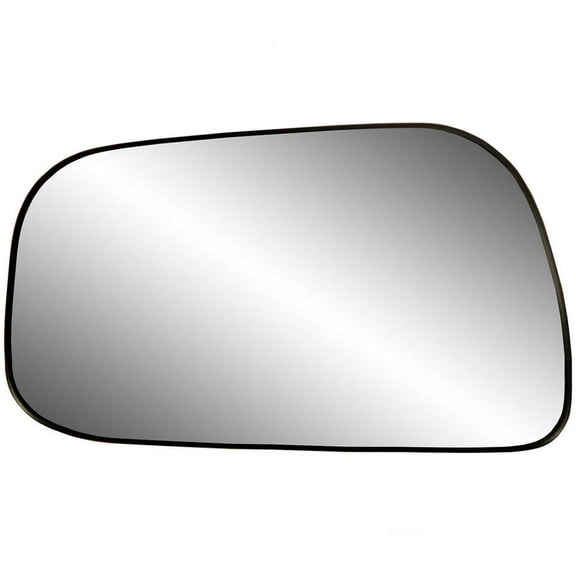 88126 - Fit System Driver Side Non-heated Mirror Glass w/ backing plate, Toyota Camry Sedan 92-01, 4 1/ 4" x 7 1/ 4" x 7" US Built