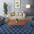 thumbnail image 2 of Junovo 6'x9'Modern Geometric Area Rug for Bedroom and Living Room, Fluffy Indoor Carpet for Family Room Decor,Navy Blue, 2 of 7