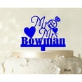 thumbnail image 1 of Personalized Mr & Mrs Wedding Cake Topper Personalized Blue Cake Topper Color Option Available 5-7 Inches Wide, 1 of 1