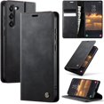 thumbnail image 1 of Funda tipo cartera para Samsung Galaxy S23 Plus, de piel, con tarjetero, soporte, cierre magnético y protección RFID de TPU a prueba de golpes, compatible con el S23 Plus, 1 of 8