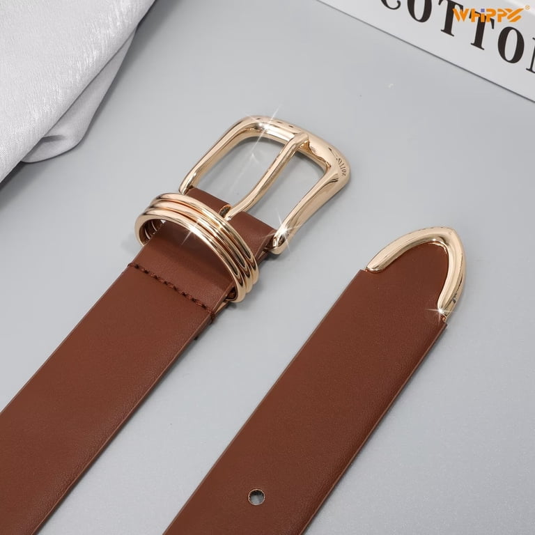 WHIPPY Womens Leather Belts for Jeans Brown Casual Ladies  display picture 1